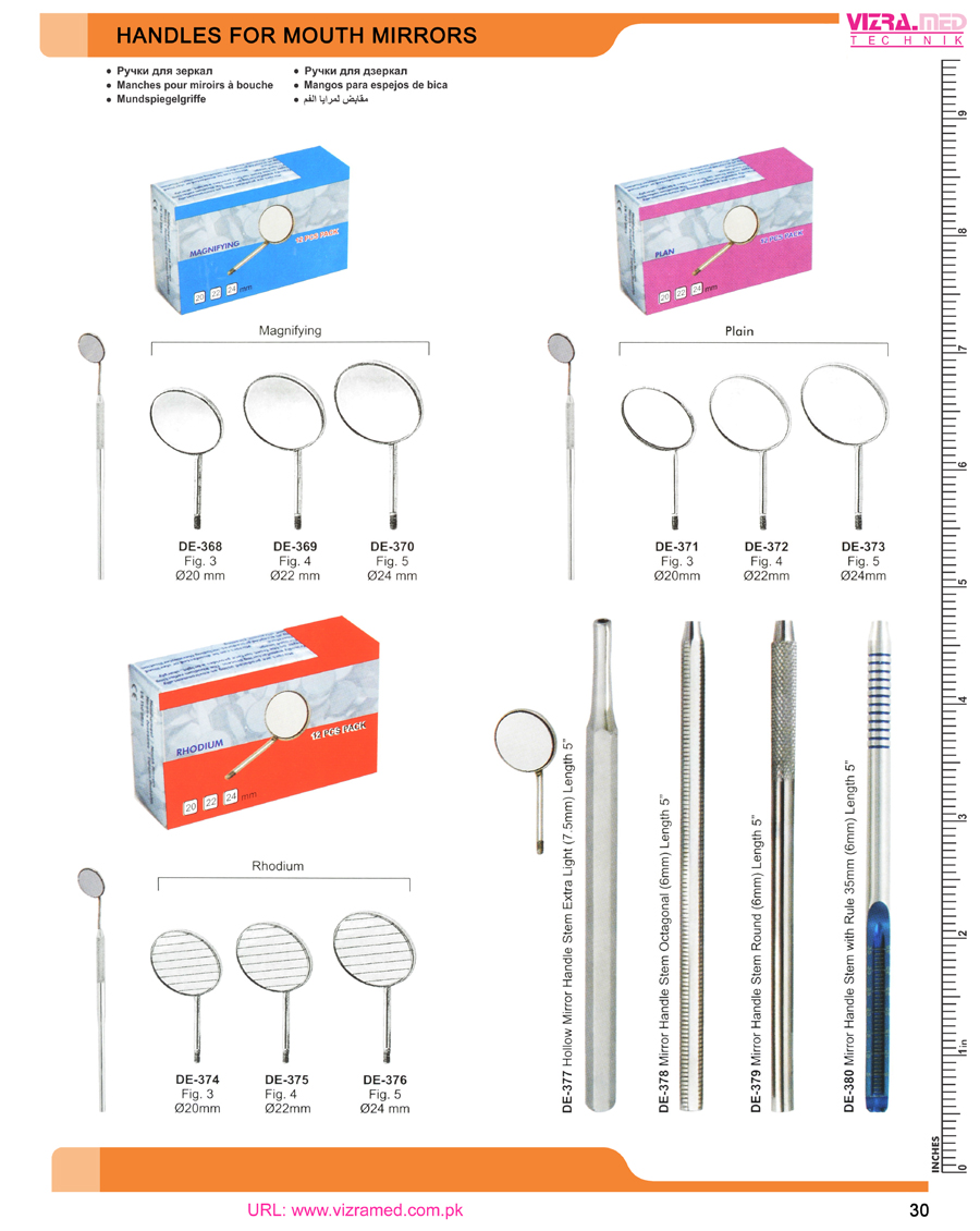 Handles For Mouth Mirrors